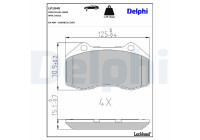 Brake pad set, disc brake LP1940 Delphi