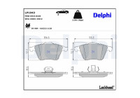 Brake Pad Set, disc brake LP1943 Delphi