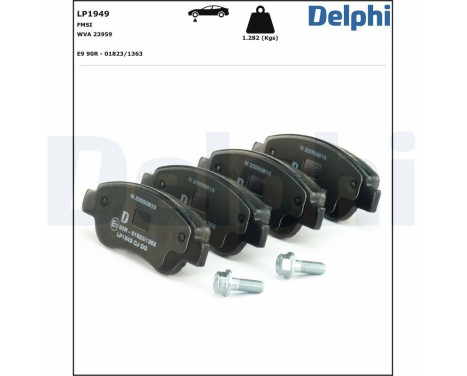 Brake Pad Set, disc brake LP1949 Delphi, Image 2