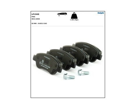 Brake Pad Set, disc brake LP1949 Delphi, Image 4
