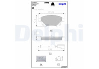 Brake pad set, disc brake LP1955LC Delphi