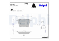 Brake Pad Set, disc brake LP1957 Delphi