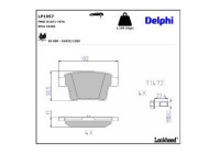 Brake Pad Set, disc brake LP1957 Delphi