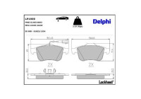 Brake pad set, disc brake LP1959 Delphi