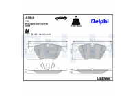 Brake pad set, disc brake LP1960 Delphi