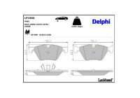 Brake pad set, disc brake LP1960 Delphi