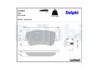 Brake Pad Set, disc brake LP1964 Delphi