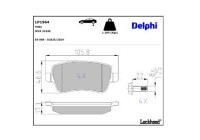 Brake Pad Set, disc brake LP1964 Delphi
