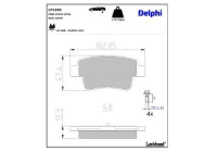 Brake Pad Set, disc brake LP1965 Delphi