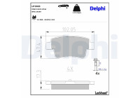 Brake Pad Set, disc brake LP1965 Delphi