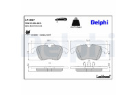 Brake Pad Set, disc brake LP1967 Delphi