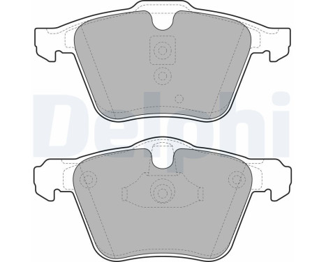 Brake pad set, disc brake LP1968 Delphi