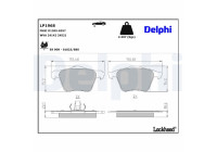 Brake pad set, disc brake LP1968 Delphi