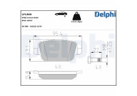 Brake Pad Set, disc brake LP1969 Delphi