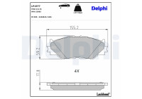 Brake Pad Set, disc brake LP1977 Delphi
