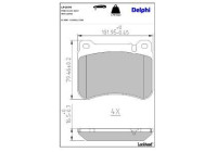 Brake Pad Set, disc brake LP1979 Delphi