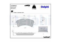 Brake pad set, disc brake LP1984LC Delphi