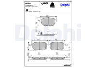 Brake Pad Set, disc brake LP1986 Delphi