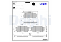 Brake Pad Set, disc brake LP1987 Delphi