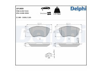 Brake Pad Set, disc brake LP1989 Delphi