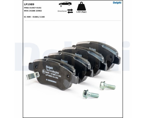 Brake Pad Set, disc brake LP1989 Delphi, Image 4