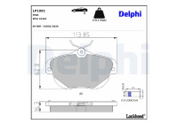 Brake Pad Set, disc brake LP1991 Delphi