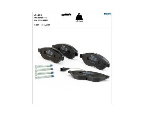 Brake Pad Set, disc brake LP1992 Delphi, Image 4