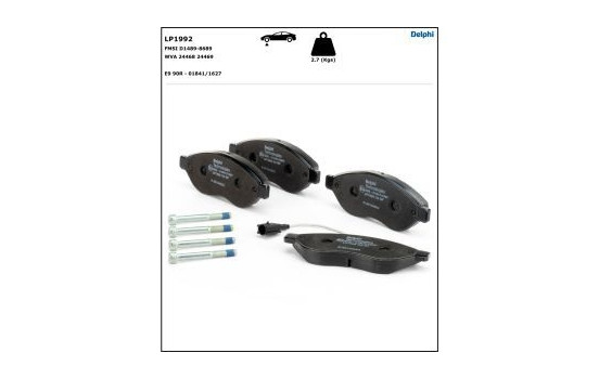 Brake Pad Set, disc brake LP1992 Delphi, Image 4