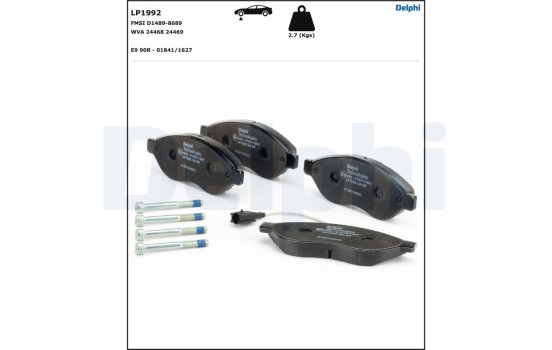 Brake Pad Set, disc brake LP1992 Delphi, Image 4