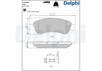 Brake Pad Set, disc brake LP1994 Delphi