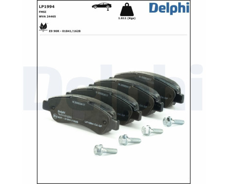 Brake Pad Set, disc brake LP1994 Delphi, Image 2