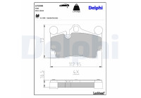 Brake Pad Set, disc brake LP1998 Delphi