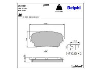 Brake Pad Set, disc brake LP2000 Delphi