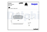 Brake Pad Set, disc brake LP2001 Delphi