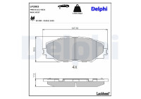 Brake Pad Set, disc brake LP2003 Delphi