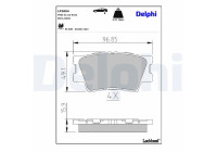 Brake Pad Set, disc brake LP2004 Delphi