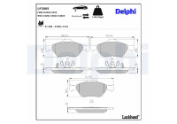 Brake Pad Set, disc brake LP2005 Delphi