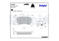 Brake Pad Set, disc brake LP2008 Delphi