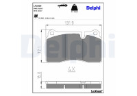 Brake Pad Set, disc brake LP2009 Delphi