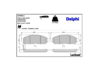 Brake Pad Set, disc brake LP2011 Delphi
