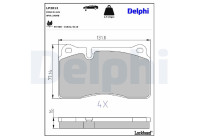 Brake Pad Set, disc brake LP2012 Delphi