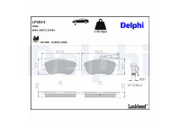 Brake Pad Set, disc brake LP2014 Delphi