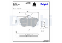 Brake Pad Set, disc brake LP2019 Delphi
