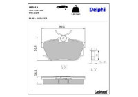 Brake Pad Set, disc brake LP2019 Delphi