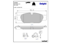 Brake Pad Set, disc brake LP2020 Delphi