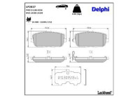 Brake Pad Set, disc brake LP2027 Delphi