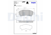 Brake Pad Set, disc brake LP2031 Delphi