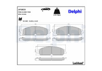 Brake Pad Set, disc brake LP2033 Delphi