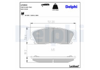 Brake Pad Set, disc brake LP2034 Delphi