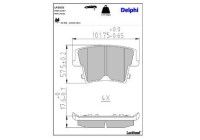 Brake Pad Set, disc brake LP2035 Delphi